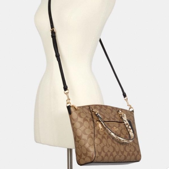 Coach Prairie Satchel In Colorblock Signature Cnvs - Picture 4 of 8